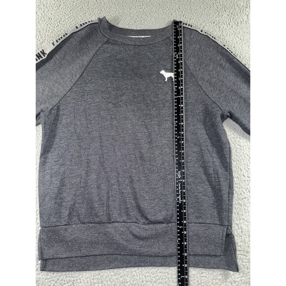 Victorias Secret Pink Sweatshirt Women XS Oversized‎ Graphic Fleece Rainbow Dog - Picture 4 of 8